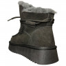 Угги жіночі замшеві ALLSY 187946 082-97E сірий хутро