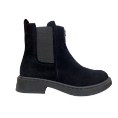 Черевики жіночі замшеві ILONA 743/826 чорні байка