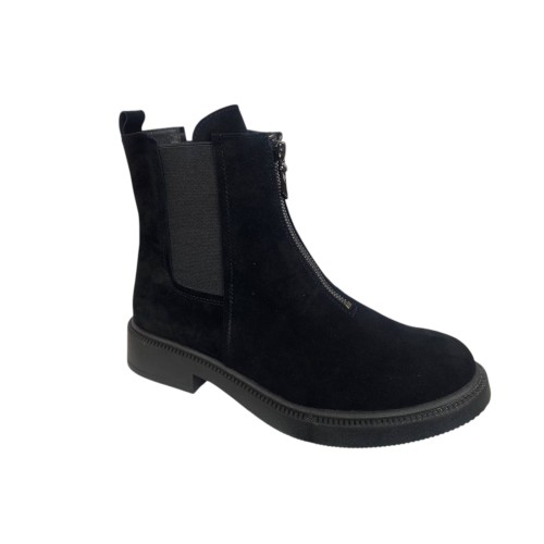 Черевики жіночі замшеві ILONA 743/826 чорні байка