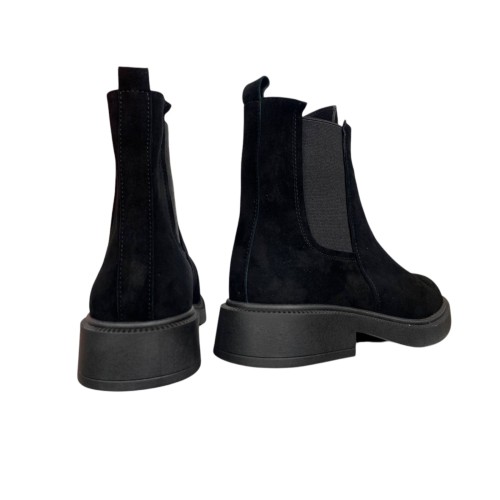 Черевики жіночі замшеві ILONA 743/826 чорні байка