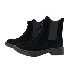 Черевики жіночі замшеві ILONA 743/826 чорні байка