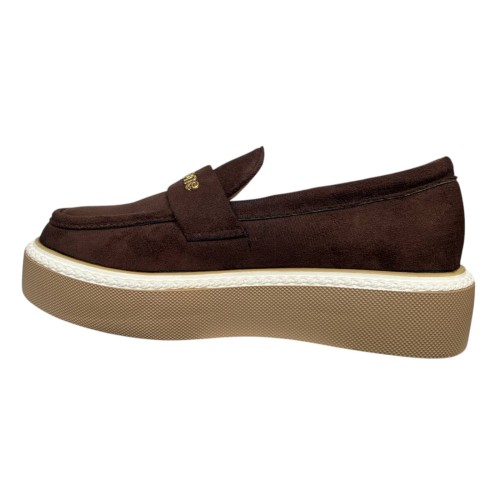 Лофери жіночі замшеві WONEX 197-205 шоколадні