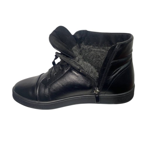 Ботинки подростковые кожаные CAIMAN C 15 черный мех