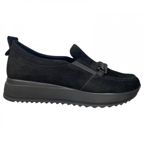 Туфли женские замшевые MADAM 2204 черные