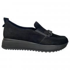 Туфли женские замшевые MADAM 2204 черные