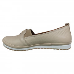 Балетки женские кожаные KEMER 065 04 бежевые