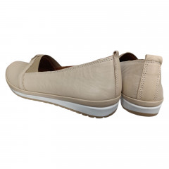 Балетки женские кожаные KEMER 065 04 бежевые