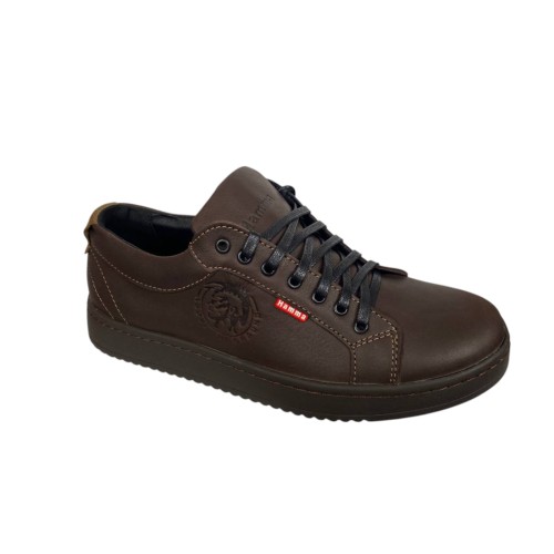 Кеды мужские кожаные HAMMA 705/2 08 коричневые мусты