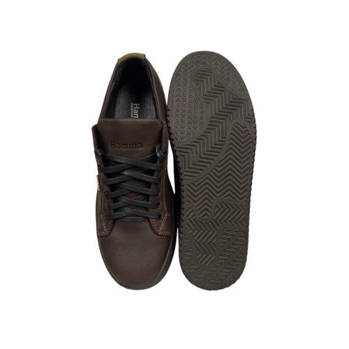 Кеды мужские кожаные HAMMA 705/2 08 коричневые мусты