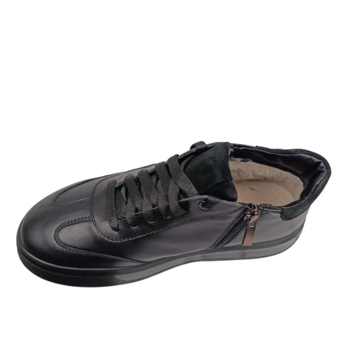 Черевики жіночі шкіряні MASIS 133 01 Modus чорні хутро