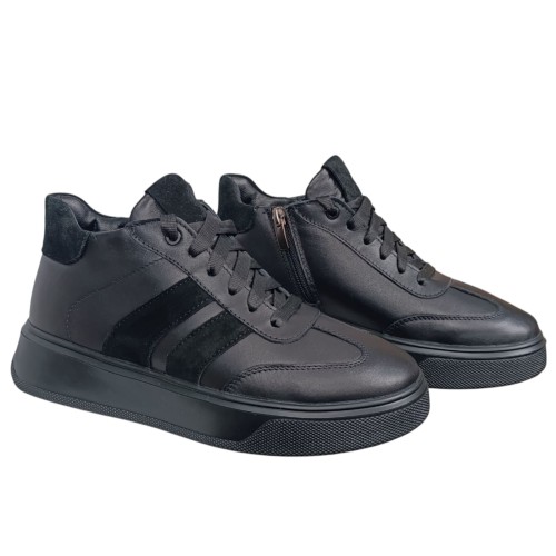 Черевики жіночі шкіряні MASIS 133 01 Modus чорні хутро