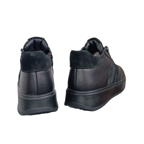 Черевики жіночі шкіряні MASIS 133 01 Modus чорні хутро