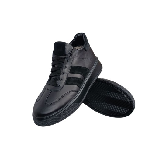 Черевики жіночі шкіряні MASIS 133 01 Modus чорні хутро