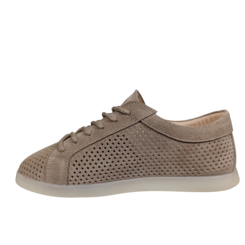 Кеды женские замшевые U.SPIRIT 220-0 07 визон перфорация