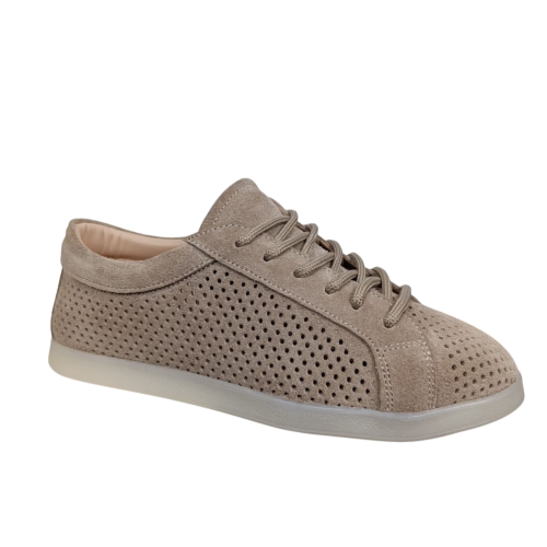 Кеды женские замшевые U.SPIRIT 220-0 07 визон перфорация