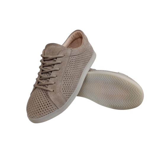 Кеды женские замшевые U.SPIRIT 220-0 07 визон перфорация