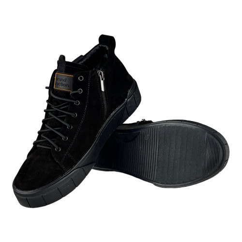 Черевики Чоловічі замшеві HAMMA 166 чорний нубук