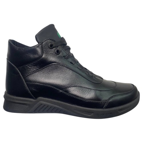 Ботинки мужские кожаные CAIMAN C 6 черный мех