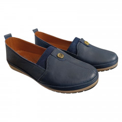 Балетки женские кожаные KEMER 065 07 синие