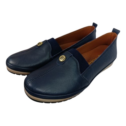 Балетки женские кожаные KEMER 065 07 синие