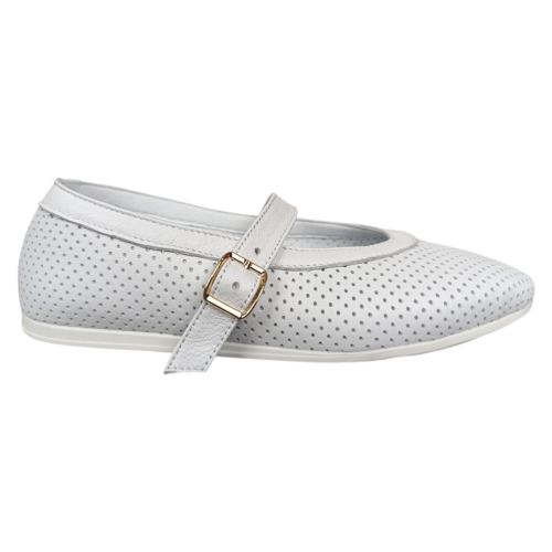 Балетки женские кожаные CAMELLIA 235/1 05 белые