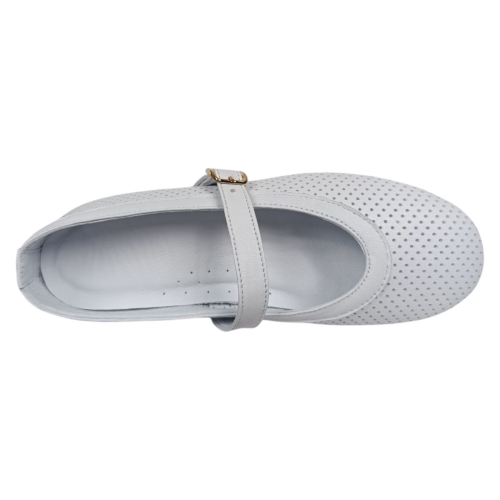 Балетки женские кожаные CAMELLIA 235/1 05 белые