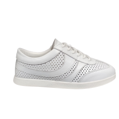 Кеды женские кожаные U.SPIRIT 303-0 05 белые перфорация