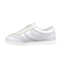 Кеды женские кожаные U.SPIRIT 303-0 05 белые перфорация