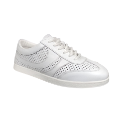 Кеды женские кожаные U.SPIRIT 303-0 05 белые перфорация