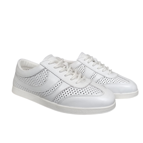 Кеды женские кожаные U.SPIRIT 303-0 05 белые перфорация