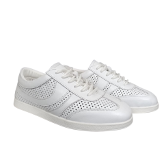 Кеды женские кожаные U.SPIRIT 303-0 05 белые перфорация