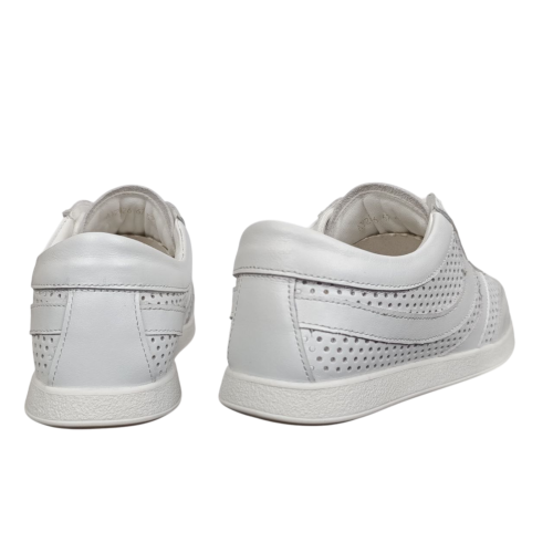 Кеды женские кожаные U.SPIRIT 303-0 05 белые перфорация