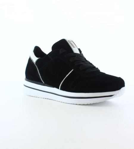 Кроссовки Женские кожаные URBAN 821 замш черный