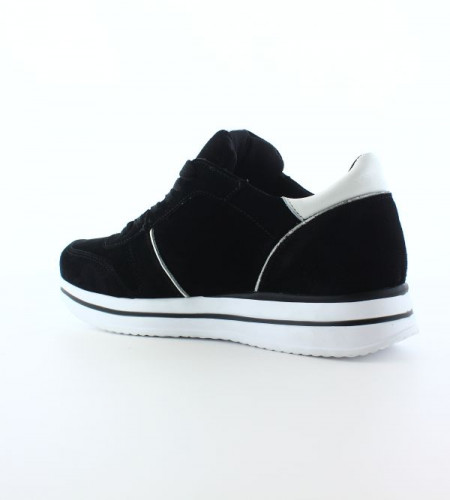 Кроссовки Женские кожаные URBAN 821 замш черный