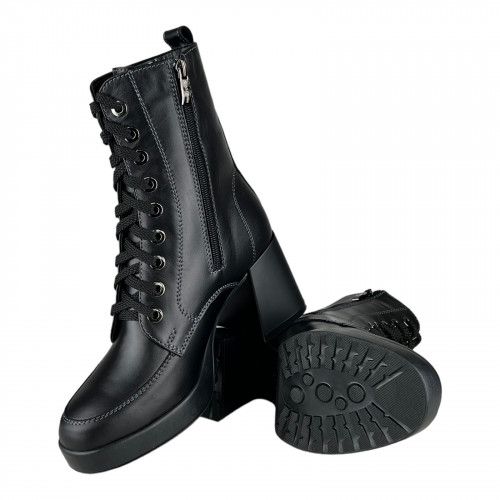 Черевики Жіночі шкіряні ROMAX 3606 чорний хутро