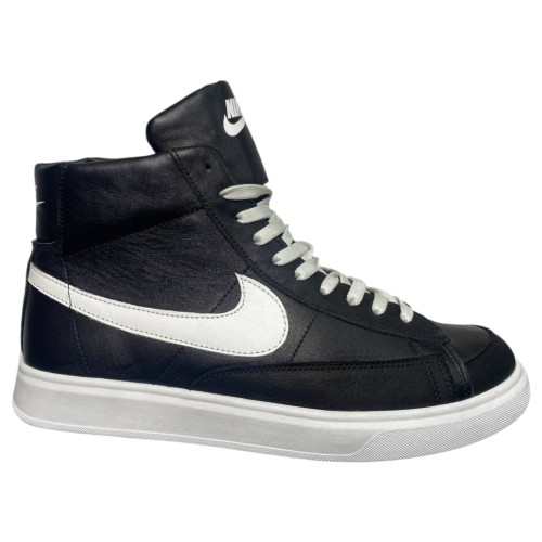 Кроссовки мужские кожаные DENAR N11K 01 черный белый мех