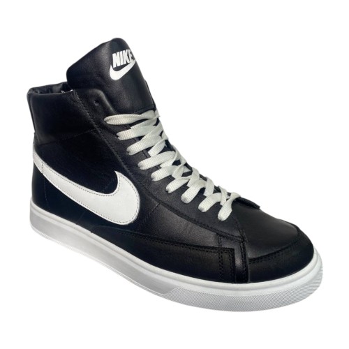 Кроссовки мужские кожаные DENAR N11K 01 черный белый мех