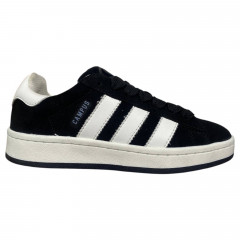 Кеды подростковые замшевые аdidas campus AC305 W/10 черные белые