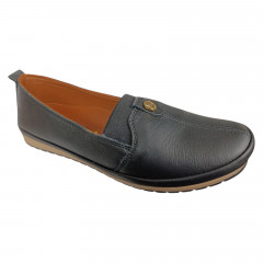 Балетки женские кожаные KEMER 065 01 черные 