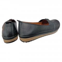 Балетки женские кожаные KEMER 065 01 черные 