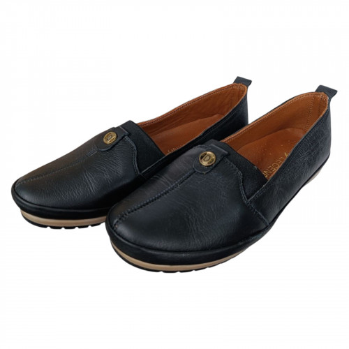 Балетки женские кожаные KEMER 065 01 черные 