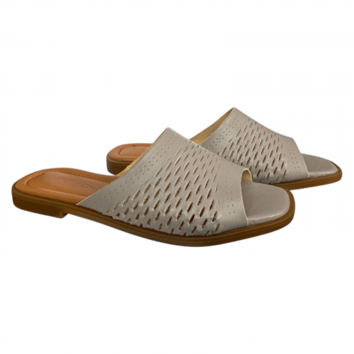 Шльопанці жіночі шкіряні Pandora 10 14 бежеві