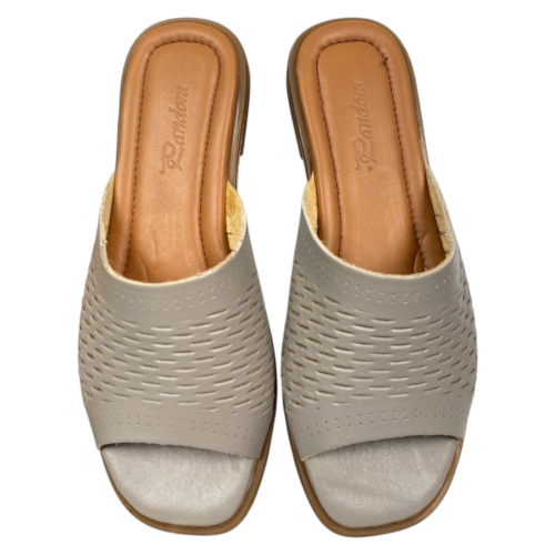 Шльопанці жіночі шкіряні Pandora 10 14 бежеві