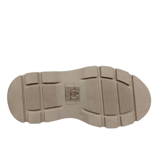 Ботинки женские замшевые ILONA 592/821 04 бежевый мех