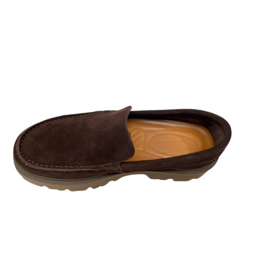 Лоферы женские замшевые WONEX 6172-20 коричневые