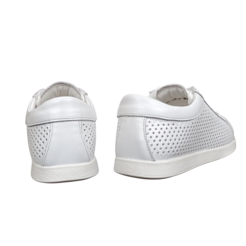 Кеды женские кожаные U.SPIRIT 220-0 05 белый перфорация 