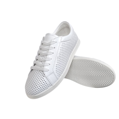 Кеды женские кожаные U.SPIRIT 220-0 05 белый перфорация 