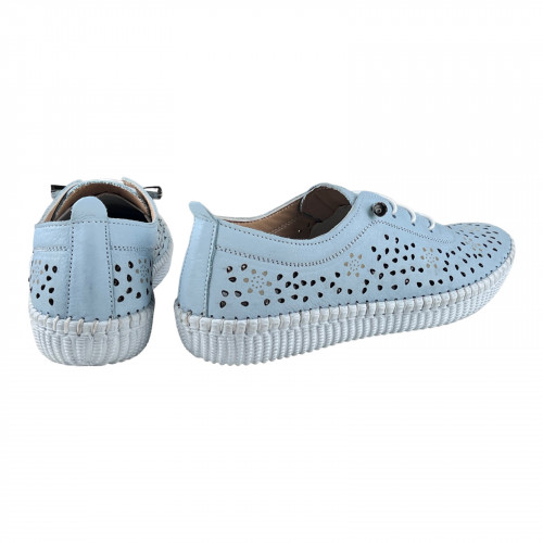 Мокасіни Жіночі шкіряні CANBERK 8001 88 голубий