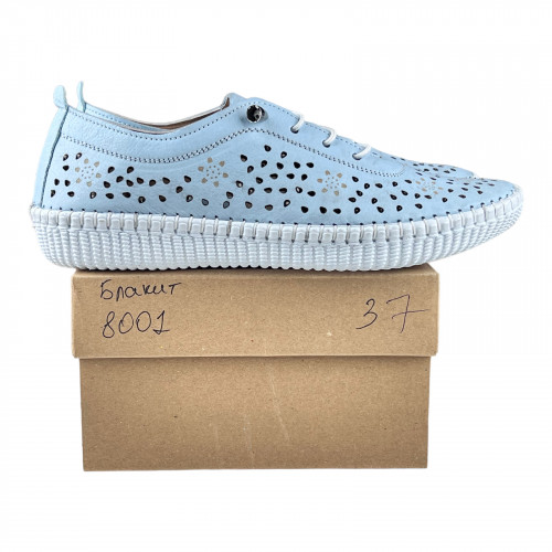 Мокасіни Жіночі шкіряні CANBERK 8001 88 голубий