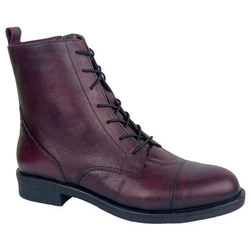 Черевики жіночі шкіряні KENTO 66163 бордовий